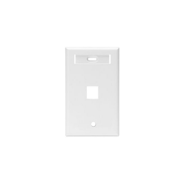Leviton 1-Port Flush Mount Unloaded, W/Designation Window Quickport 42080-1WS - main